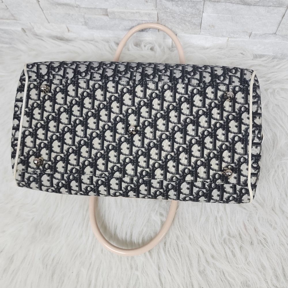 Auth Christian Dior Boston Bowling bag Diorissimo Girly Chic#1 Trotter Bag - Picture 7 of 13